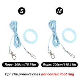 1PC Parrot Release Rope Bird Leash Ultra Light Not Harmful To Feet Pet Bird Parrot Flight Release Rope Bird Strap (No Foot Ring)