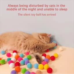 Hot Cat Toy Interactive High Fun Toy Gun 10/20/30/100Pcs Plush Ball Launches Quiet High Bounce Ball To Tease The Cat