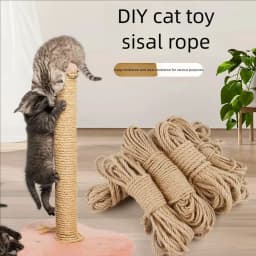 Natural Sisal Rope Cat Scratcher Rope Tree Scratching DIY Toy Paw Claw Furniture Protector Scratching Post