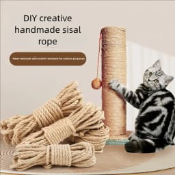 Natural Sisal Rope Cat Scratcher Rope Tree Scratching DIY Toy Paw Claw Furniture Protector Scratching Post