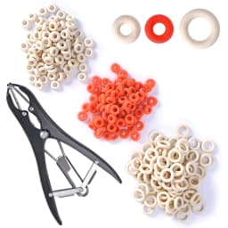 Livestock Goat Pig Castration Forceps Expansion Clamp Elasticity Rubber Castration Rings Farm Animal Bloodless Broken Tail Plier