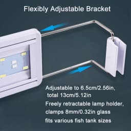 USB Fish Tank Clip Light, Dimmable Color, LED Aquarium Light for Aquatic Plant Grow Landscapes Decoration with Timer Function