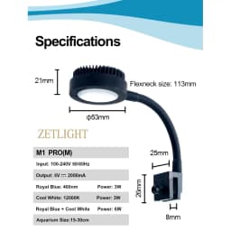 Zetlight LED lamp M1 Pro Full Spectrum Nano Small Aquarium Fish Tank Saltwater Marine Coral Reef LED and planted Light