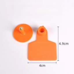 100Pcs Pig Ear Tag Signs Cattle Without Words Ear Tags Typing Copper Head Earrings Farm Animal Identification Card