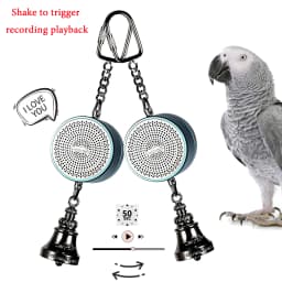 Parrot Toys to Teaching Training Bird Talking Coach Interactive Recording Playback Retell Electronic Voice Chewing Tearing Bell