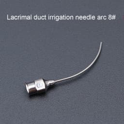 Ophthalmic Instruments Stainless Steel Lacrimal Duct Irrigation Needle Arc Angle Straight Dental Surgery Irrigation Needle