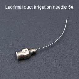 Ophthalmic Instruments Stainless Steel Lacrimal Duct Irrigation Needle Arc Angle Straight Dental Surgery Irrigation Needle