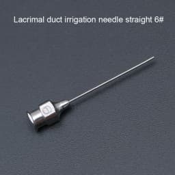 Ophthalmic Instruments Stainless Steel Lacrimal Duct Irrigation Needle Arc Angle Straight Dental Surgery Irrigation Needle