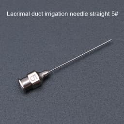 Ophthalmic Instruments Stainless Steel Lacrimal Duct Irrigation Needle Arc Angle Straight Dental Surgery Irrigation Needle