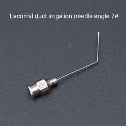 Ophthalmic Instruments Stainless Steel Lacrimal Duct Irrigation Needle Arc Angle Straight Dental Surgery Irrigation Needle