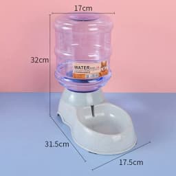 Plastic Dog Cat Food Dispenser 3.8L Gravity Feeder Pet Food Drinking Bowl Large Capacity with Storage Bucket