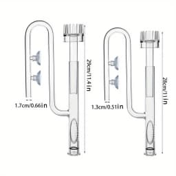Glass Lily Pipe Inflow with Surface Skimmer for Aquarium Planted Tank (13mm for 12/16mm 1/2'' i.d. 17mm for 16/22mm 5/8'' i.d.