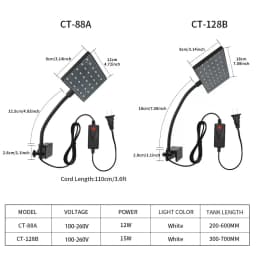 Led Aquarium Light Fish Tank High Brightness Algae Lamp Landscaping Water Grass Clip Lamp Suitable For Fish Tanks Below 60cm
