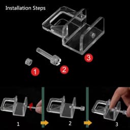 6Pcs Aquarium Fish Tank Anti-Jump Net Clamp Holder Plastic Transparent Fixed Clip Aquarium Cover Clips Aquarium Accessories