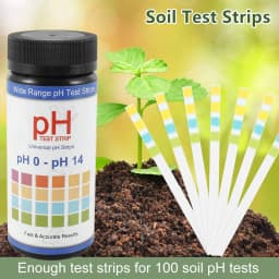 0-14 PH Test Strips Fast and Accurate Soil Testing Paper Soil Acidity Detector Plant Care Toolfor Indoor Outdoor Garden Lawn