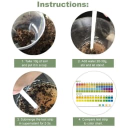 0-14 PH Test Strips Fast and Accurate Soil Testing Paper Soil Acidity Detector Plant Care Toolfor Indoor Outdoor Garden Lawn