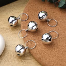 6pcs 16mm Cat Pendant Bell Copper Collar Bell Hanging Ornaments Metal Pet Jingle Hanging Bells Dog Puppy Necklace Accessories