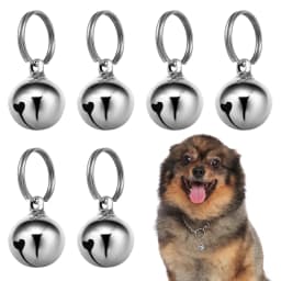 6pcs 16mm Cat Pendant Bell Copper Collar Bell Hanging Ornaments Metal Pet Jingle Hanging Bells Dog Puppy Necklace Accessories