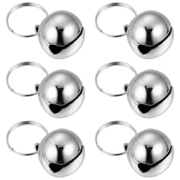 6pcs 16mm Cat Pendant Bell Copper Collar Bell Hanging Ornaments Metal Pet Jingle Hanging Bells Dog Puppy Necklace Accessories