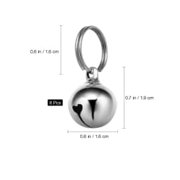 6pcs 16mm Cat Pendant Bell Copper Collar Bell Hanging Ornaments Metal Pet Jingle Hanging Bells Dog Puppy Necklace Accessories