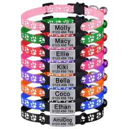 Personalized Customize Cat Collar Name Fast Breakaway Nylon Id Bell Pet Products Small Adjustable Unisex Kitten Supplies
