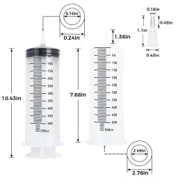 Large Syringe Multifunction Measuring Reusable Pump Animals Feeding With Scale Tube Injector Liquid Car Oil Glue Fluid Water 550