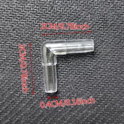 20pcs 4mm Aquarium Fish Tank Air Pump Connector L Shaped Connector Control Valve Air Pipe Tube Joints Connectors Accessories