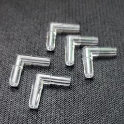 20pcs 4mm Aquarium Fish Tank Air Pump Connector L Shaped Connector Control Valve Air Pipe Tube Joints Connectors Accessories