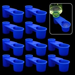 5/10/20Pcs Bird Quail Drinker Cups Water Bottle Cup Cat Chicken Pigeon Parrot Hamster Double Nozzle Water Guide For Bird Tools