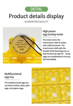 36 Quail Eggs Tray Incubator Turner Automatically Egg Plates Turn Eggs Poultry Incubation Equipment for Chicks Ducks Bird