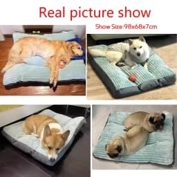 Winter Warm Pet Dog Bed Corduroy Dog Sleeping Mat Soft Pet Mat for Small Medium Large Dogs Detachable Washable Puppy Bed