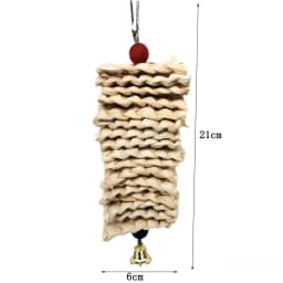 Bird Toys Chewing Toy Parrot Cage Bite Toys Corn Husks Color Wood Beads Entertainment Toys for Small and Medium Parrots Birds