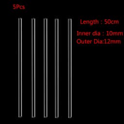 High Transperant Aquarium Water Pipe PETG Acrylic Hard Tube Transparent Rigid Tubing OD 6mm 8mm 10mm 12mm 50CM Clear 5Pcs/lot