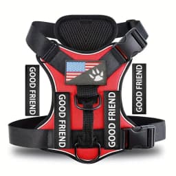 Dog Harness, Reflective Dog Vest Harness With 5PCS Patches, Adjustable Soft Oxford Pet Harness, Inner Layer Mesh, Easy T