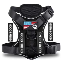 Dog Harness, Reflective Dog Vest Harness With 5PCS Patches, Adjustable Soft Oxford Pet Harness, Inner Layer Mesh, Easy T