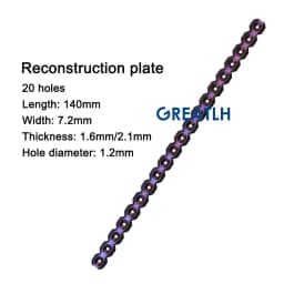 GREATLH Medical Bone Fracture Plate Reconstruction Bone Plate Titanium Small Animal Orthopedic Surgical Instruments