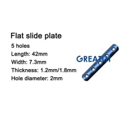 GREATLH Medical Bone Fracture Plate Reconstruction Bone Plate Titanium Small Animal Orthopedic Surgical Instruments