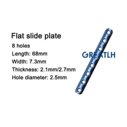 GREATLH Medical Bone Fracture Plate Reconstruction Bone Plate Titanium Small Animal Orthopedic Surgical Instruments