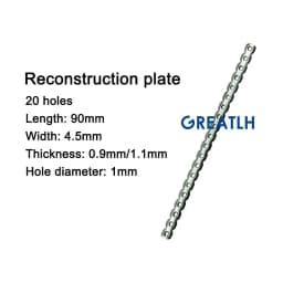GREATLH Medical Bone Fracture Plate Reconstruction Bone Plate Titanium Small Animal Orthopedic Surgical Instruments