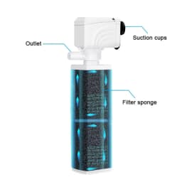 3 in 1 Aquarium Filter Pump Silent Fish Tank Submersible Air Oxygen Aerator Aquarium Air Pump Water Changer Pump Wave Maker 220v