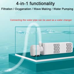 3 in 1 Aquarium Filter Pump Silent Fish Tank Submersible Air Oxygen Aerator Aquarium Air Pump Water Changer Pump Wave Maker 220v