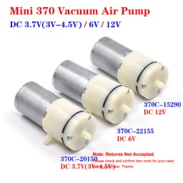1PC 3.7V/ 6V/ 12V Small 370 Motor Diaphragm Air Pump Vacuum Negative Pressure Suction Pump for Breast Pump Inflator Aquarium