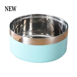 Custom Stainless Steel Dog Cat Bowl Double Vacuum Feeding Pet Bowl Large Capacity Dog Food Water Bowl Dog Accessories Puppy