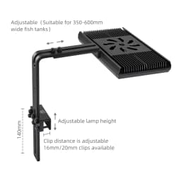 Week aqua Z250 Pro Lighting for 45 - 60cm Freshwater Aquariums - Full Spectrum APP Controlled Fish Tank LED Light