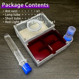 【Four Section】Flat Ant Farm with Indepedent Rooms for Ants keeper , Ant Hill House Nest for Small and Middle Ants Colony