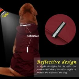 Medium Large Dogs Waterproof Hooded Jacket Rain Clothes with Reflective Stripe Outdoor Raincoat Accessories