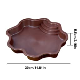 Turtle Water Dish With Anti-Slip Imitation Rock Ladders Food Water Bowl For Bearded Dragon Lizards Gecko Small Pet Supplies