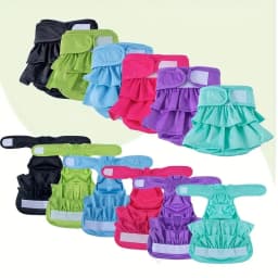 Adjustable Dog Diapers Female Reusable Washable Diapers Dog For Small Middle Solid Color Dog Dress Cutey Pet Supplies