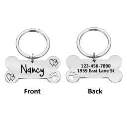 1pc Creative love Customized Name Personalized Dog Tags Customized Dog Collar With Name For Puppy