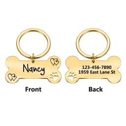 1pc Creative love Customized Name Personalized Dog Tags Customized Dog Collar With Name For Puppy